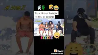 Olha a diferença da reação da moça e a dos caras