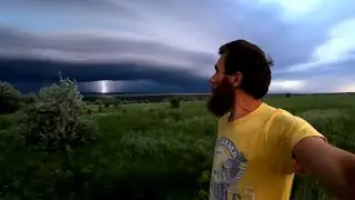 Суперячейковая Гроза ⚡ Устрашающий Вид Надвигающейся Катастрофы 😱⛈️