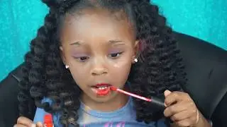 3 year old Makeup Tutorial (Just want to be like mom)