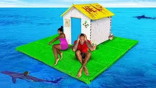 Living 24 Hours In A Floating House!