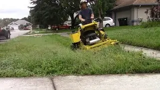 I mowed this OVERGROWN yard for FREE!