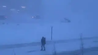 Нет видимости. Сильнейший буран. Аварийная ситуация на дорогах. Актобе . 7 февраля