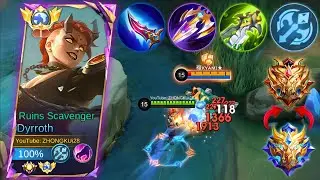 THANKS MOONTON FOR THIS NEW ONESHOT PERFECT BUILD AND EMEBLEM!🔥 | DYRROTH BEST BUILD 2024 | MLBB