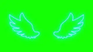 Neon Wings Green Screen | Green Screen Neon Wings
