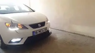 Seat İbiza H7 ve H8 Led Far Montaj Sonrası Görünüm -