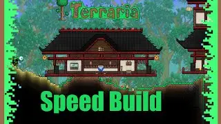 Terraria speed build - Asian style house!
