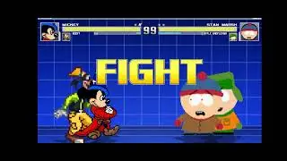 mugen Mickey Mouse & Goofy vs Stan Marsh & Kyle Broflovski mugen battle 433
