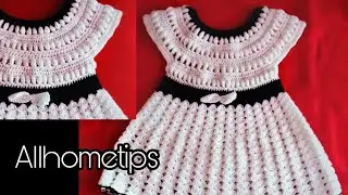 सफेद रंग क्यों है तो जरूर देखें ||crochet beautiful frock ||by allhometips