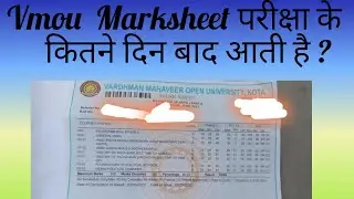 vmou marksheet home delivery timing/#vmou_kota /#vmoumarksheet