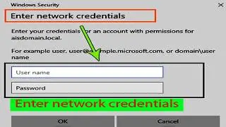 Fix Enter Network Credentials Error On Windows 10/11 | Enter network Credentials windows 10  Disable