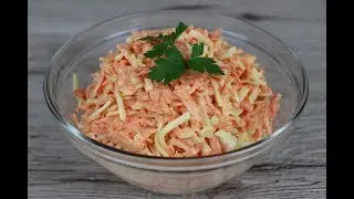 Быстрый салатик из моркови с сыром