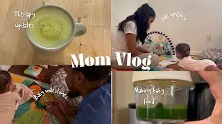 Mom vlog | Therapy updates, clean with me & making baby food