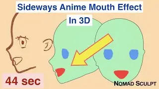 Nomad Sculpt: Anime sideways Mouth Effect in 3D