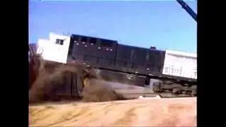 Freight Locomotive Collision with Stationary Hopper Car