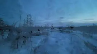 Северная магия.вечерний Талнах с высоты