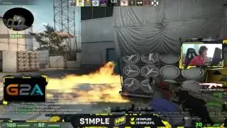 NaVi S1mple playing CS:GO Faceit on Cache twitch stream