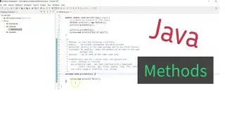 Java - Methods, part 1: No parameters, no return type