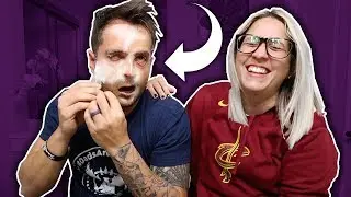 FACE WAXING PRANK ON HUSBAND! *Hilarious*