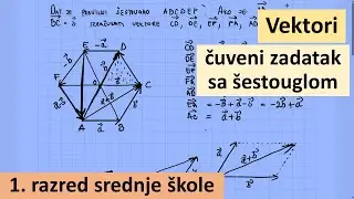 Vektori - čuveni zadatak sa šestouglom - matematika za 1 razred srednje škole