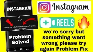 instagram reels video we're sorry but something went wrong please try again problem solve