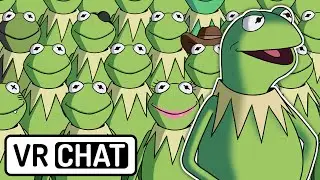 Vr Chat, But Everyone is Kermit the Frog...