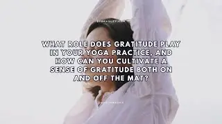 Exercising gratitude in yoga?