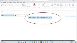 Send as Adobe cloud storage link pdf attachement in outlook