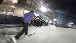Joshua Bradberry Penny Board Kick flip Uncut Three Stair at House Park Skatepark in Austin Texas