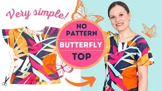 How to draft and sew a BUTTERFLY sleeve blouse? VERY EASY!