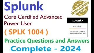 Download PDF of Splunk SPLK 1004 | Splunk Core Certified Advanced Power User | Practice Q&A