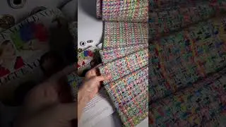 Твид "Шанель" (оттенок "Голубо-зеленый-розовый-желтый вкрапления")