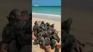 Когда взял своих питомцев на отдых!)))