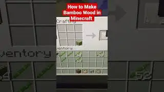 How to Make Bamboo Wood in Minecraft #gameplay #build #minecraft #new #command