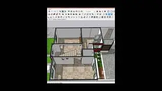 MAQUETA VIRTUAL DE UNA CASA MODELADA EN SKETCHUP