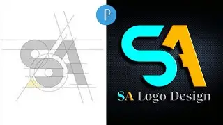 How to make SA Logo design in pixellab | Logo Design | How to make Logo | Logo design editing