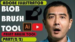 Adobe illustrator tutorial for beginners | paintbrush (Blob) tool part (2/2) | Design with Anees