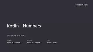 Belajar Kotlin - Numbers