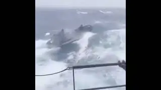 сильный шторм швартовка