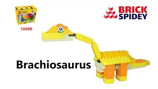 How to make a Brachiosaurus dinosaur 브라키오사우루스 공룡 using Lego Classic 10698