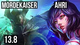 MORDEKAISER vs AHRI (MID) | 8 solo kills, 19/4/7, Dominating | KR Diamond | 13.8