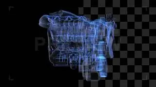 Car Engine Hologram | Stock Motion Graphics - Motion Array