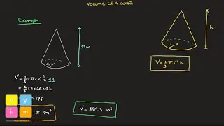 Volume of a Cone - Formula - Worked Example | Radford Mathematics