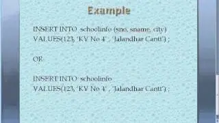Insert Data into Table in MYSQL