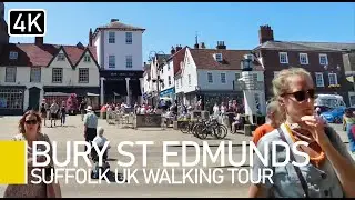 Bury St Edmunds, UK 4K Walking Tour | No Talking