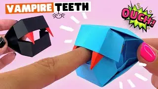 Origami vampire FANGS / origami vampire mouth toy [origami Halloween]