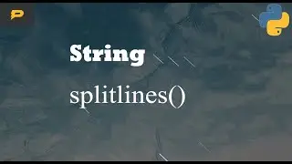 Python String - splitlines()