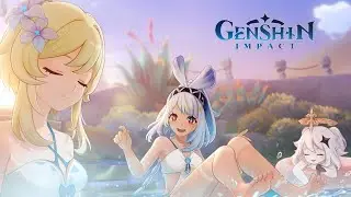 Hot Spring With Mualani | Cutscene - Chapter 5: Act 1 In Genshin Impact