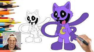 How to Draw CatNap from Poppy Playtime Easy Step by Step Tutorial 🎨