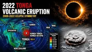 Hunga Tonga Volcanic Eruptions 2009-2022 Solar Eclipse Symmetry