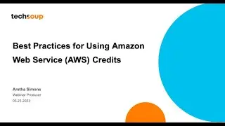 Best Practices for Using Amazon Web Service AWS Credits
